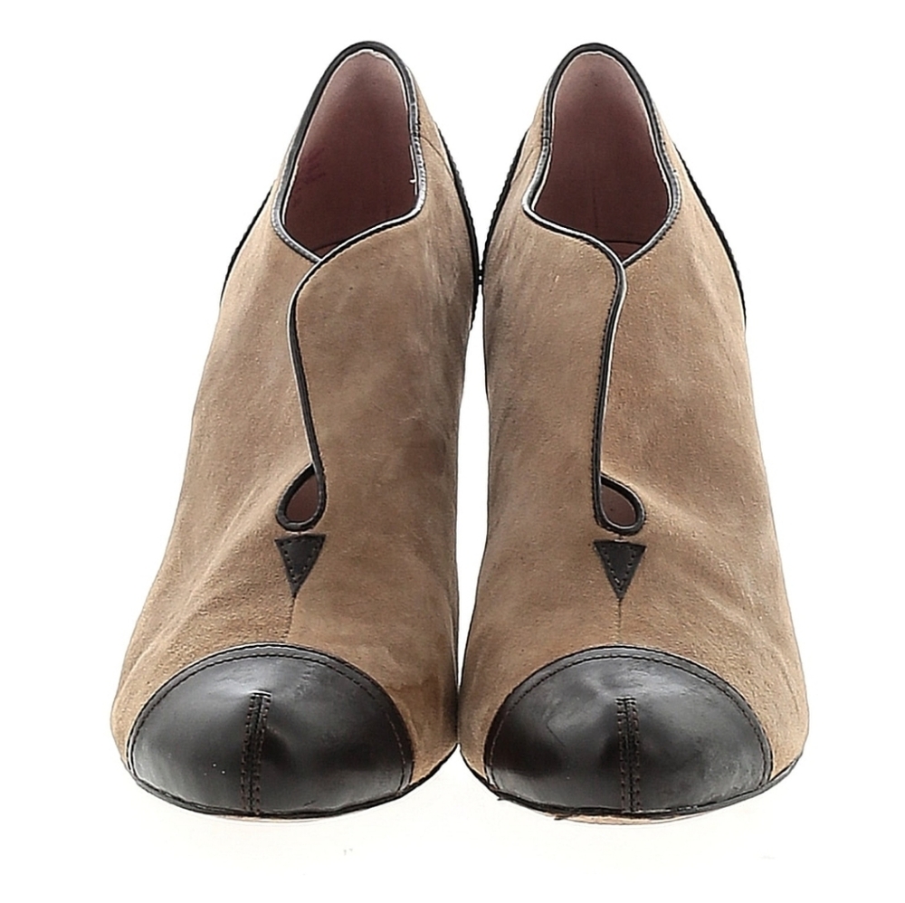 Plenty by Tracy Reese Tan and Black Ankle Booties